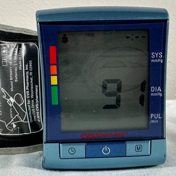CVS Pharmacy Automatic Wrist Blood Pressure Monitor – Model BP3MY1-1ECVS - Picture 1 of 8